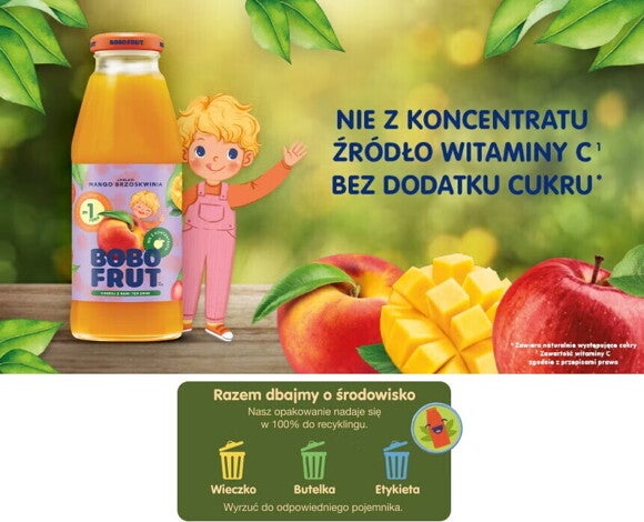 Nektar owocowy jabłko-mango-brzoskwinia - benefity Nektar owocowy jabłko-mango-brzoskwinia - benefity