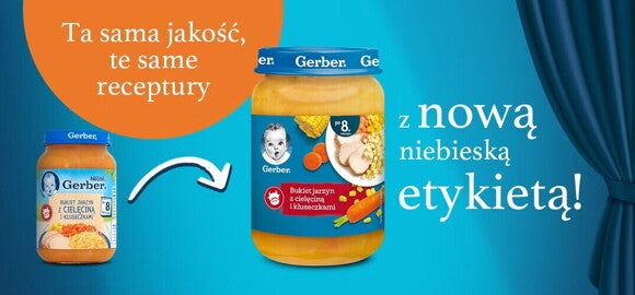 Gerber Bukiet jarzyn z cielęciną i kluseczkami Gerber Bukiet jarzyn z cielęciną i kluseczkami