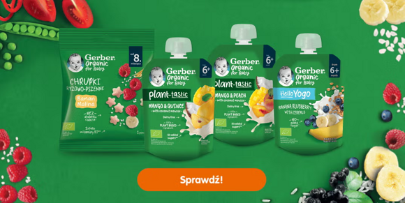 Poznaj wszystkie produkty z linii Gerber Organic Poznaj wszystkie produkty z linii Gerber Organic