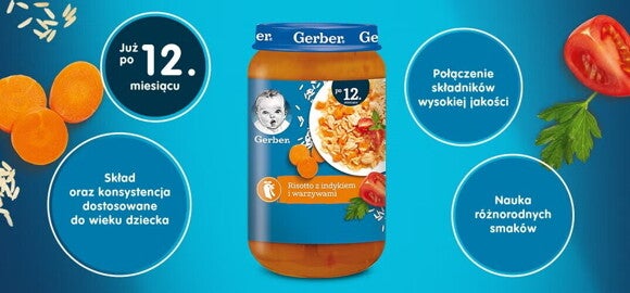 Gerber Risotto z indykiem i warzywami poznaj produkty Gerber Risotto z indykiem i warzywami poznaj produkty