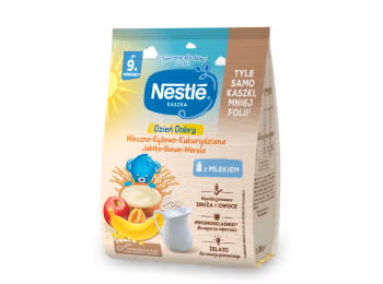 Nestlé Kaszka Dzień dobry mleczno- ryżowo-kukurydziana Jabłko-Banan-Morela Nestlé Kaszka Dzień dobry mleczno- ryżowo-kukurydziana Jabłko-Banan-Morela