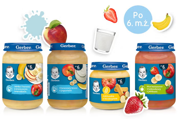 Produkty Gerber dla dzieci po 6. miesiącu