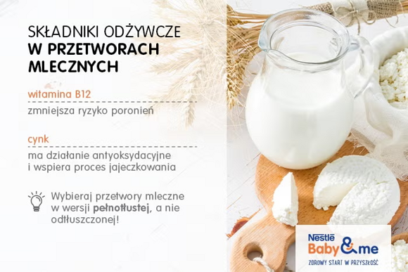Składniki odżywcze w przetworach mlecznych Składniki odżywcze w przetworach mlecznych