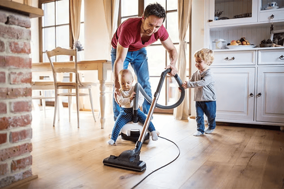 vacuuming with children vacuuming with children