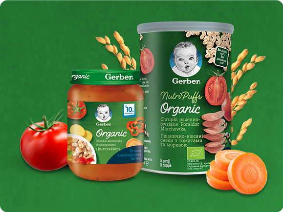 Produkty Gerber Organic po 10. miesiącu