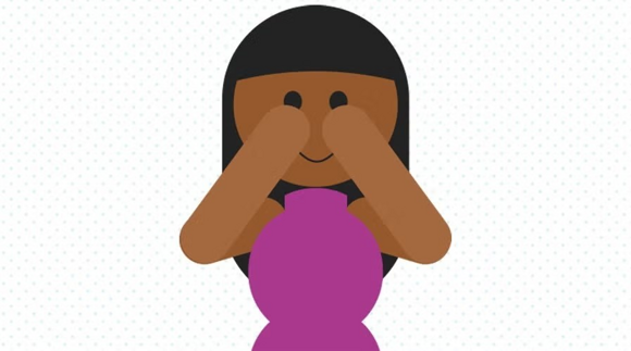 Mama zakrywająca oczy 