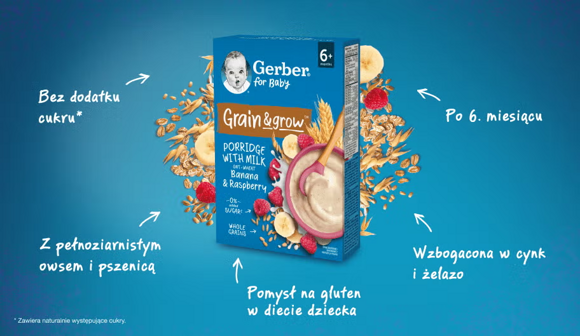 ODKRYJ ZALETY PRODUKTU Kaszki Gerber Grain & grow ODKRYJ ZALETY PRODUKTU Kaszki Gerber Grain & grow