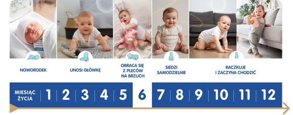 Kalendarz rozwoju dziecka - 6 miesiąc Kalendarz rozwoju dziecka - 6 miesiąc