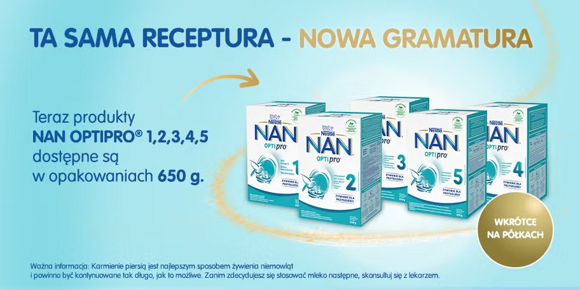 Nowa gramtura Nan Optipro 1 Nowa gramtura Nan Optipro 1