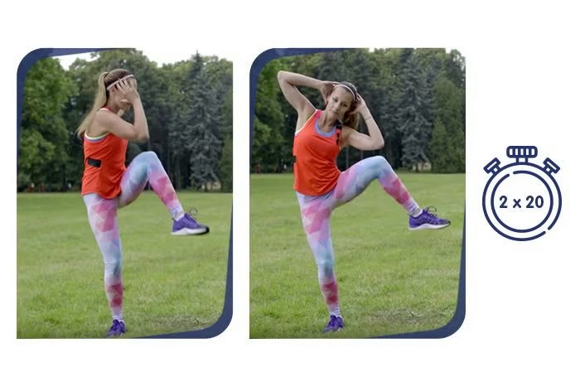 Skręty tułowia z unoszeniem nóg Skręty tułowia z unoszeniem nóg