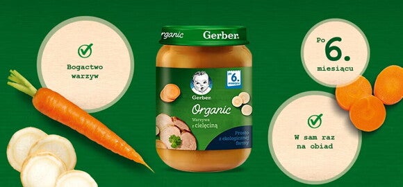 Gerber organic warzywa z cielęciną Gerber organic warzywa z cielęciną