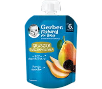 gerber deserek gruszka suszona sliwka gramatura gerber deserek gruszka suszona sliwka gramatura