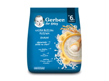 Gerber Kaszka mleczna ryżowa Banan Gerber Kaszka mleczna ryżowa Banan
